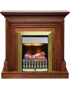 Камин Bradford (Орех) + Danville Antique Brass FB2 (DNV20ABLL) Dimplex