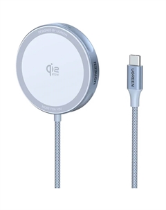 Беспроводное зарядное устройство Ugreen W753 серебристо-голубой (55959)