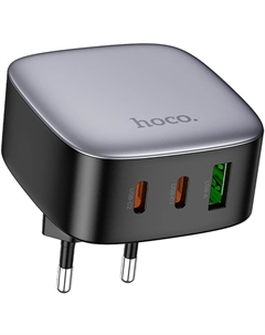 Зарядное устройство Hoco CS33A Type-C Lightning 1USB+2USB-C 3.0A PD 30W, чёрный (17529)