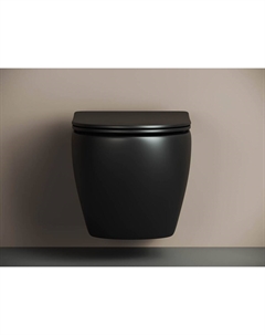 Унитаз подвесной Metropol CN4002MB с сиденьем микролифт, черный матовый Ceramica nova