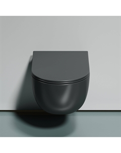 Унитаз подвесной Modena CN6063MDH безободковый, с сиденьем микролифт, темный антрацит матовый Ceramica nova