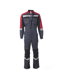 Комбинезон защитный Формула 48-50 рост 182-188 см серый/красный Sprut