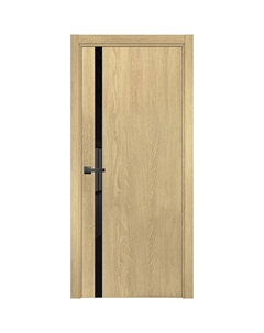 Дверь межкомнатная Ставерн 800х2000 мм ПВХ дуб мадейра янтарь со стеклом с замком Casaporte