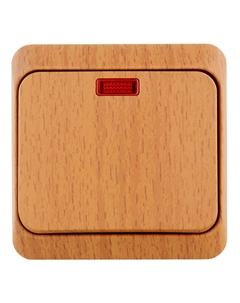 Выключатель Этюд одноклавишный накладной бук с подсветкой (BA10-005T) Systeme electric