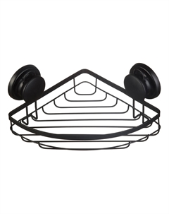 Полка для ванной Fora Grafit угловая 220х220х140 мм металл черная (FOR-GRA035/7076)