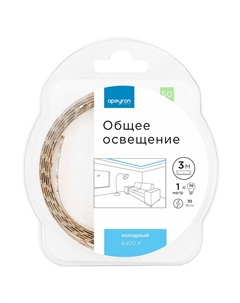 Лента светодиодная SMD 5050 6500К 12 В 10 Вт/м 3 м IP20 (50ОО) Apeyron