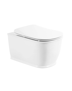 Унитаз подвесной BelBagno Prado безободковый с сиденьем дюропласт микролифт (BB10150CH/BB10150SC) Belbagno