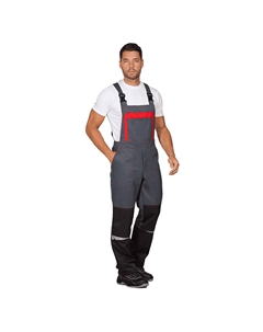 Костюм мужской защитный КМ-10 52-54 рост 182-188 см серо-красный/черный Гк спецобъединение