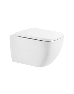 Унитаз подвесной BelBagno Alpina безободковый с сиденьем дюропласт микролифт (BB10100CHR/SC) Belbagno