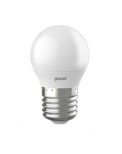Лампа светодиодная E27 4100К 9,5 Вт 950 Лм 150-265 В шар G45 матовая Gauss