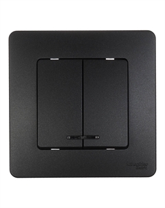 Выключатель Blanca двухклавишный встраиваемый антрацит с подсветкой (BLNVS010516) Systeme electric