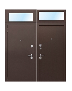 Дверь входная Гарда левая антик медь - антик медь с фрамугой 860х2500 мм Ferroni