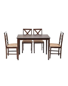 Обеденная группа темный орех стол и 4 стула Hudson Dining Set (13691) Tetchair