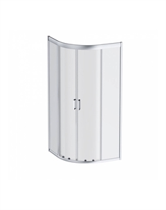 Душевой уголок AM.PM Gem серебро 80х80х190 см полукруг стекло прозрачное 5 мм (W90G-401-080WT) Am.pm.