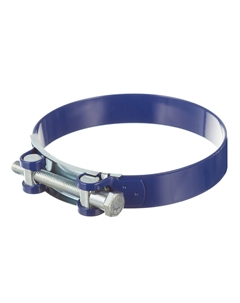 Хомут силовой 131-139 мм оцинкованная сталь с полимерным покрытием одноболтовый Hard-fix