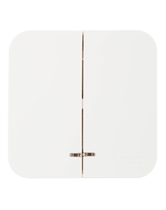 Выключатель Blanca двухклавишный накладной молочный с подсветкой (BLNVA105112) Systeme electric