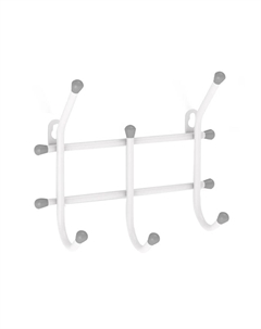 Вешалка настенная металлическая 3 крючка белая Стандарт 2/3 Sheffilton