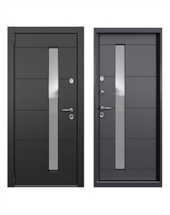 Дверь входная с терморазрывом Роял Про левая графит - оскуро со стеклопакетом 950х2050 мм Torex