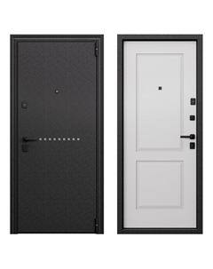 Дверь входная Крафт Дуал правая кт белый - черный шелк 860х2050 мм Torex