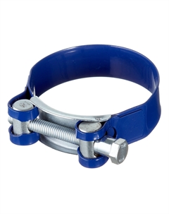 Хомут силовой 68-73 мм оцинкованная сталь с полимерным покрытием одноболтовый Hard-fix