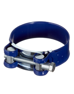 Хомут силовой 60-63 мм оцинкованная сталь с полимерным покрытием одноболтовый Hard-fix