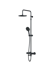Душевая система AM.PM X-Joy с верхним душем с лейкой с термостатом черная (F0785A522) Am.pm.