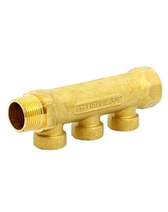 Коллектор 3/4 ВР(г) х 3 выхода 1/2 ВР(г) х 3/4 НР(ш) регулируемый (1910039) Tiemme