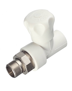 Клапан полипропиленовый 25 мм х 3/4 НР(ш) для радиатора с американкой (VTp.717.V.02505) Valtec