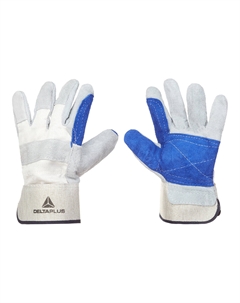 Перчатки кожаные комбинированные DS202 серо-синие 10 (XL) Delta plus