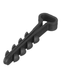 Дюбель-хомут для плоского кабеля 5-8 мм черный (100 шт.) (07-4609) Rexant