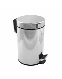 Ведро для мусора Fora с крышкой 3 л металл хром с педалью