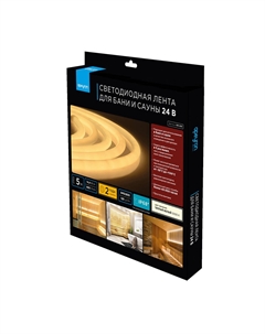 Лента светодиодная для бани и сауны SMD 2835 (00-323) 3000К белый свет 72 Вт 24 В IP68 5 м Apeyron