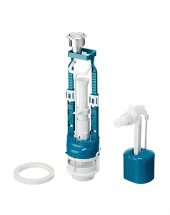 Арматура для унитаза Инкоэр боковой подвод 1/2 кнопка пластик хром (И-СБ1-БпрН-А-В Р)