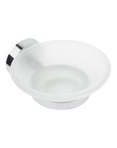 Мыльница для ванной Fora Long с держателем стекло/силумин хром (L036)