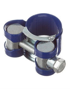 Хомут силовой 17-19 мм оцинкованная сталь с полимерным покрытием одноболтовый Hard-fix