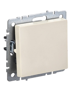 Выключатель Brite ВС10-1-0-БрКр одноклавишный встраиваемый бежевый (BR-V10-0-10-K10) Iek