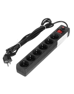 Сетевой фильтр 6 розеток 3 м 10 А 2,2 кВт черный (967U-4003) Universal