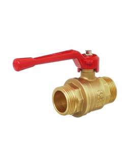 Кран шаровой латунный Standart 3/4 НР(ш) х 3/4 НР(ш) проходной ручка прямой (.А32.0.20.40) Баз