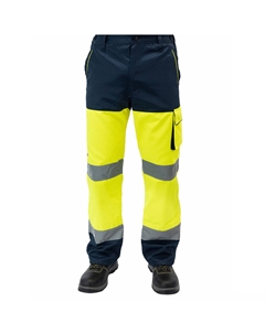 Брюки рабочие сигнальные 44-46 рост 164-172 см желтые Delta plus