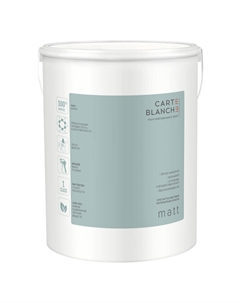 Краска моющаяся Matt база А белая 4 л Carte blanche