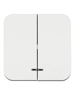 Выключатель Blanca двухклавишный накладной белый с подсветкой (BLNVA105111) Systeme electric