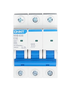 Автоматический выключатель модульный NXB-63S 3P 32А тип C 4,5 кА 400 В (296830 ) Chint