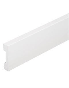 Плинтус экополимер 60х15х2000 мм белый (2 UHD 09/60D) Solid