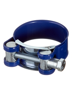 Хомут силовой 40-43 мм оцинкованная сталь с полимерным покрытием одноболтовый Hard-fix