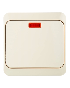 Выключатель Этюд одноклавишный накладной кремовый с подсветкой (BA10-005K) Systeme electric