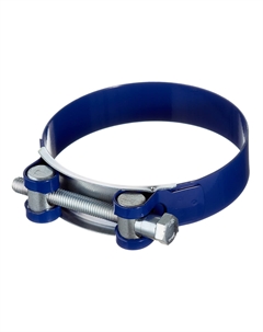 Хомут силовой 86-91 мм оцинкованная сталь с полимерным покрытием одноболтовый Hard-fix