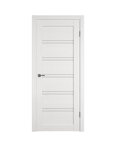 Дверь межкомнатная Атум 28 700х2000 мм ПВХ белая со стеклом с замком и петлями Vfd