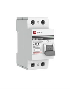 УЗО PROxima ВД-100 40А 1P+N тип AC 300 мА 4,5 кА селективное (elcb-2-40-300S-em-pro) Ekf