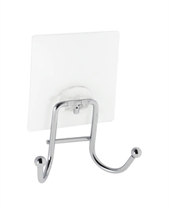 Крючок для ванной Kleber Lite двойной самоклеящийся металл хром (KLE-LT053/8474)