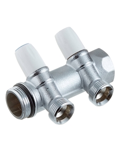 Коллектор 1 ВР(г) х 2 выхода 3/4 НР(ш) ЕК х 1 НР(ш) регулируемый (1860024/1877K50060502) Tiemme